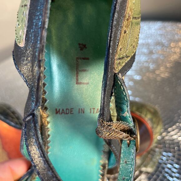 Italian kitten heel Mary Jane shoes size 37 - Picture 5 of 16